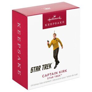 New! Star Trek Captain Kirk Hallmark Keepsake Christmas Ornament 2023 Miniature